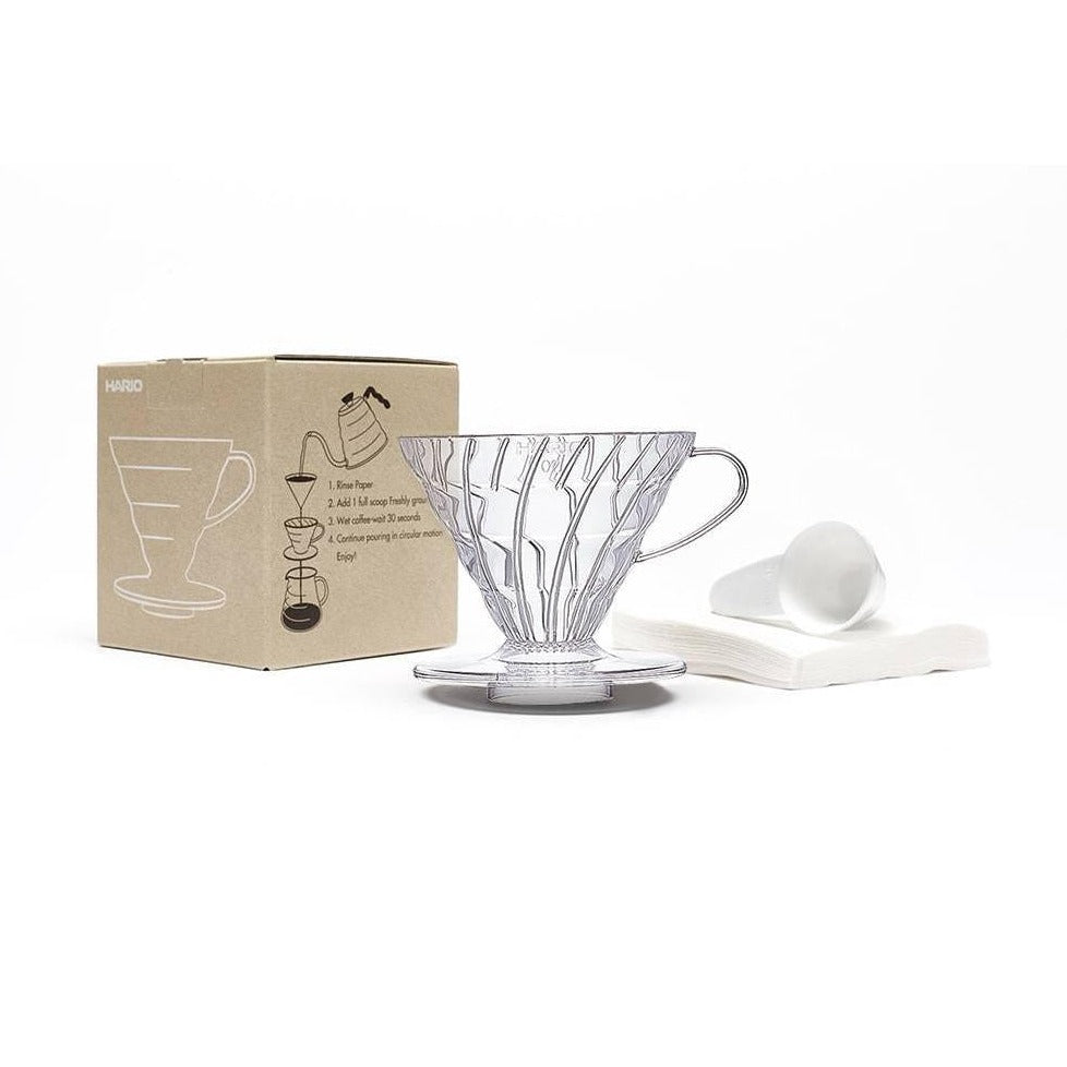 Hario V60 Coffee Dripper Set Transparent Size 02